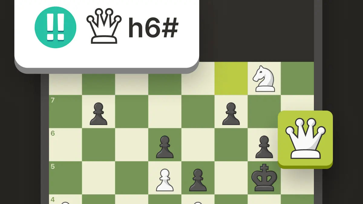 Puzzle screen in the Chess.com application