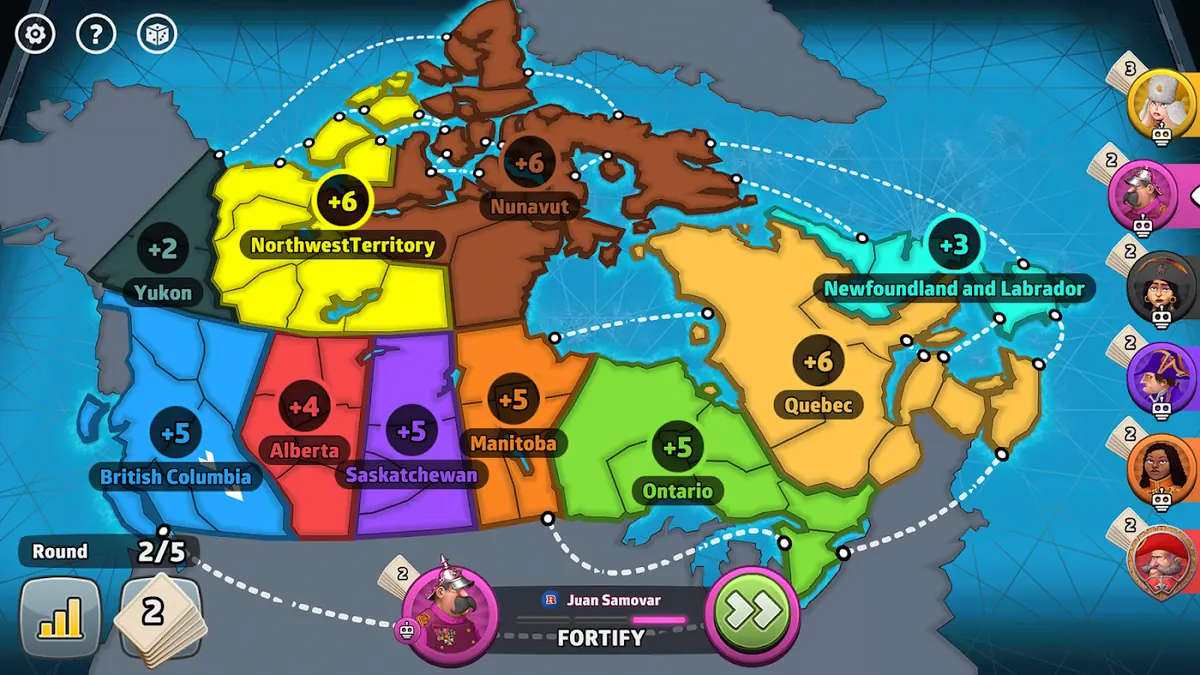 Map selection in Risk: Global Domination